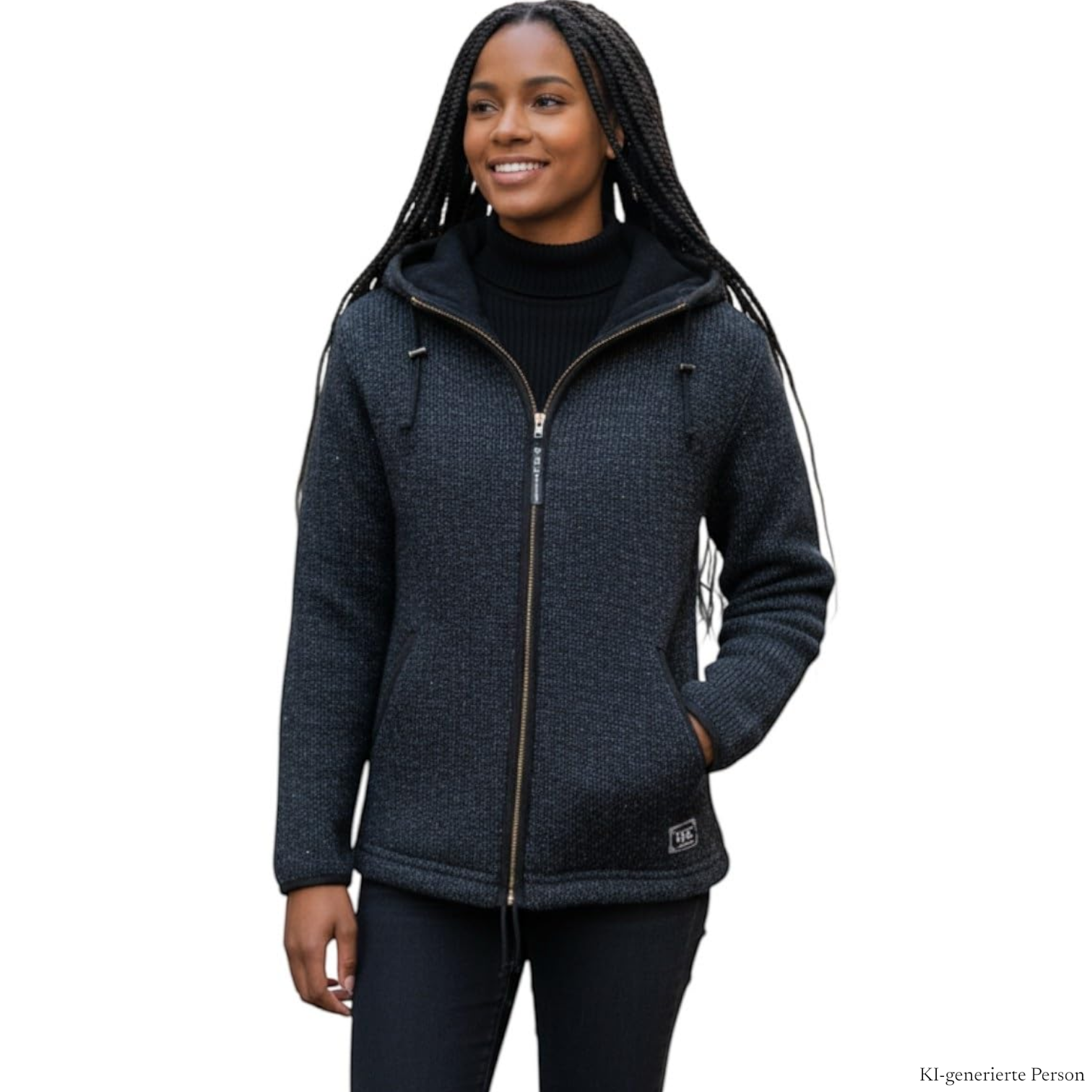 THC Schafwoll Strickjacke 509 KI-Generiert Model 1