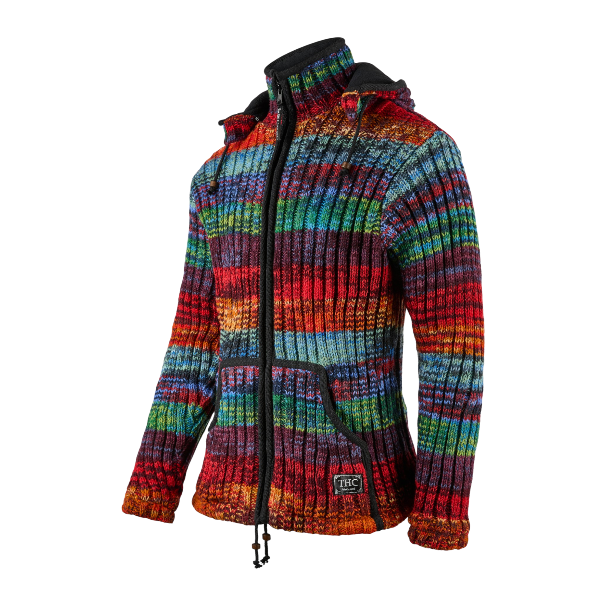 THC Schafwoll Strickjacke bunt 727