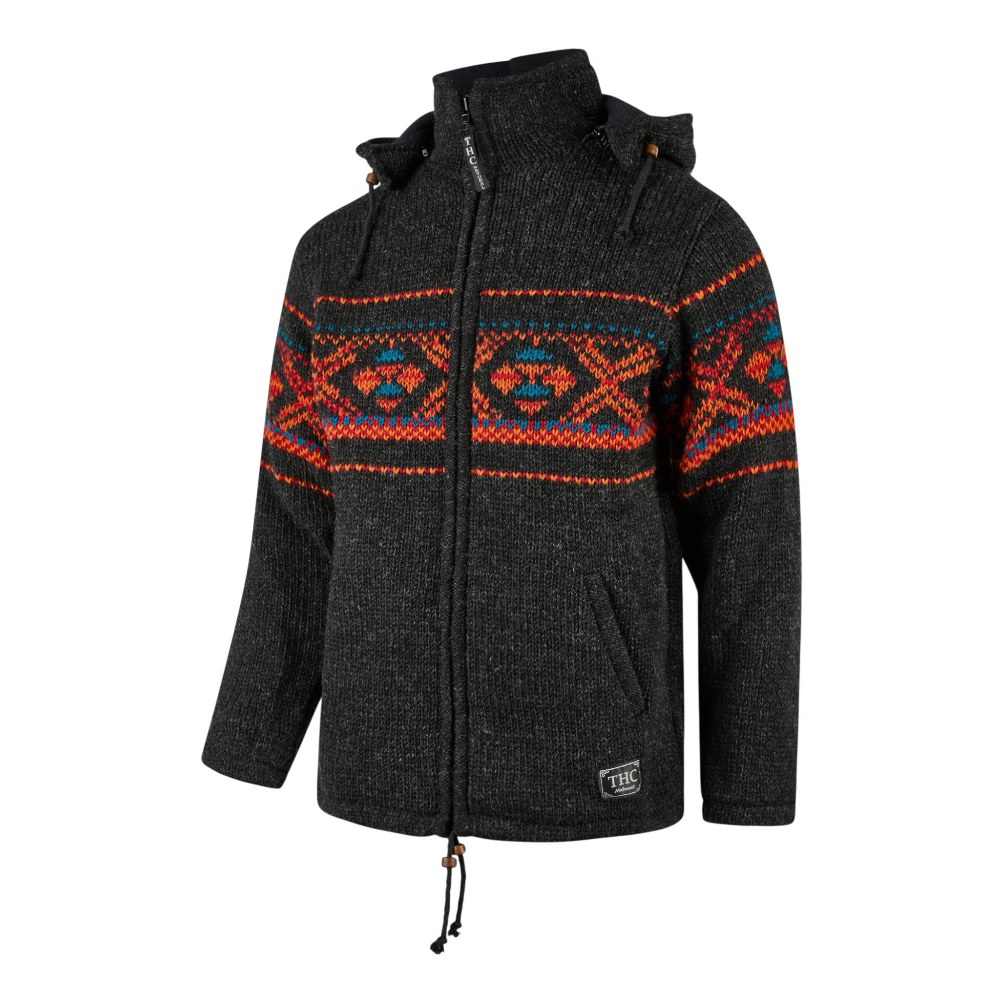 THC Strickjacke 819 schwarz bunt