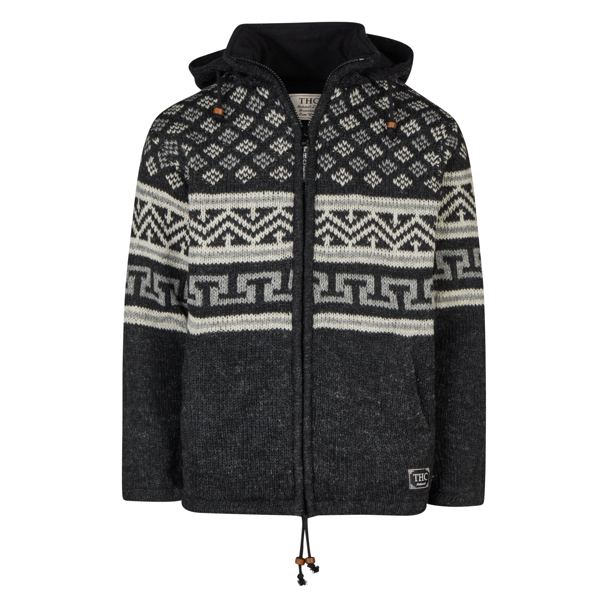 THC Schafwollstrickjacke Baumwollfutter 852