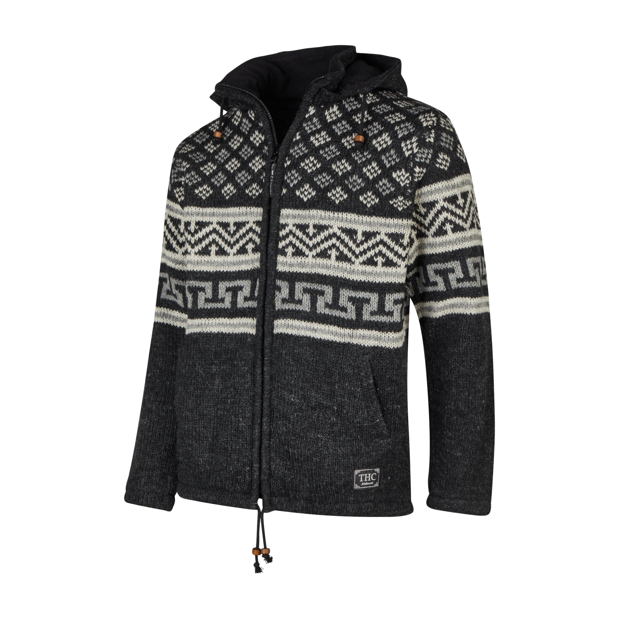 THC Schafwollstrickjacke Baumwollfutter 852
