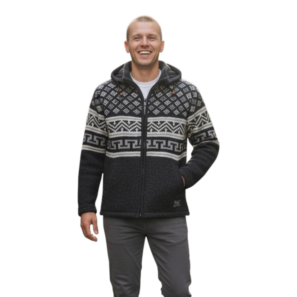 THC Schafwollstrickjacke Baumwollfutter 852 4