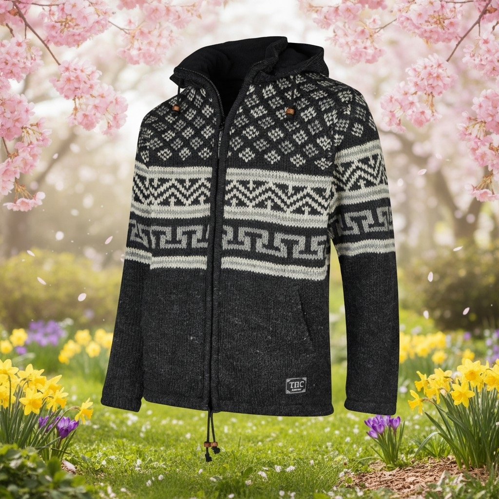 THC Schafwollstrickjacke Baumwollfutter 852 7