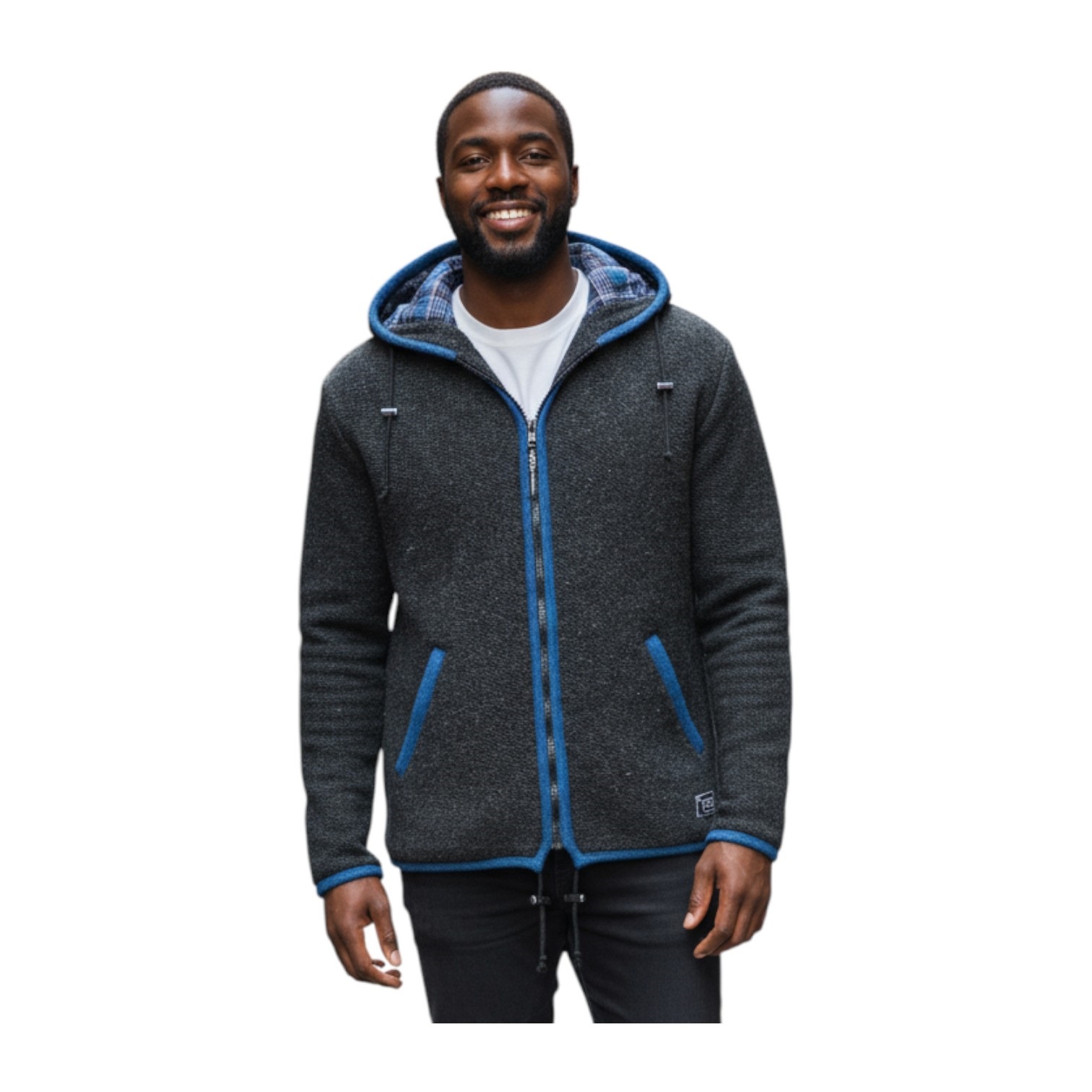 THC Strickjacke 808 Baumwollfutter schwarz blau 7