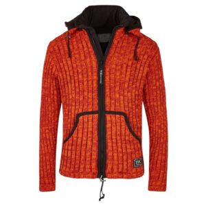 THC Schafwoll Strickjacke orange (Modell 719) 