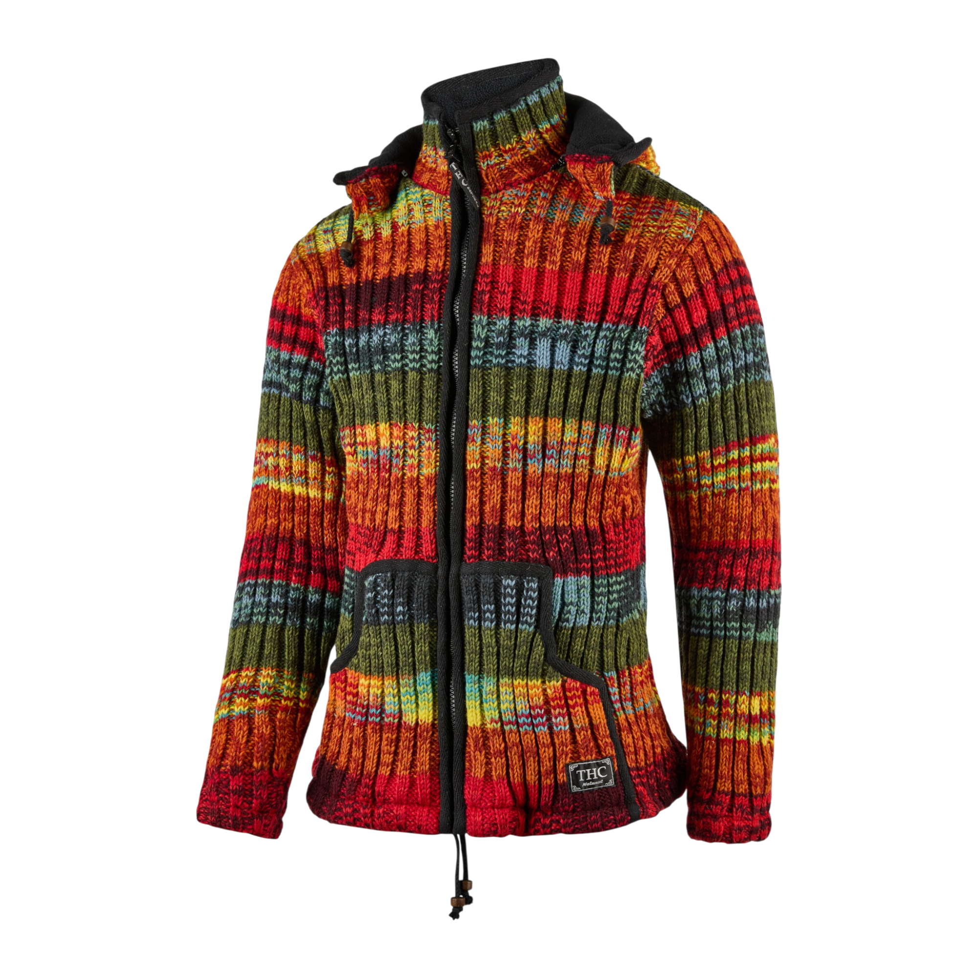 THC Schafwoll Strickjacke bunt 726 – Bild 4