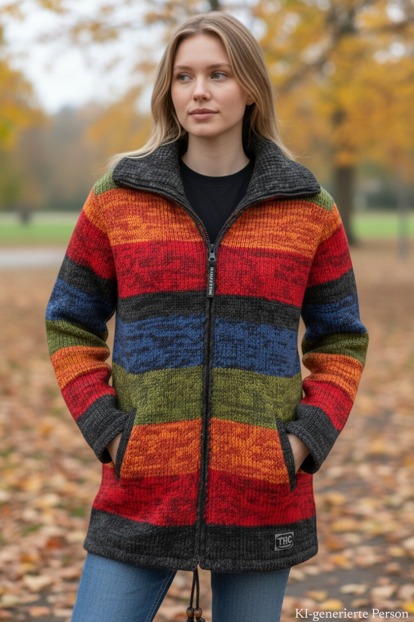 THC Schafwoll Strickmantel 903 KI-Generiert
