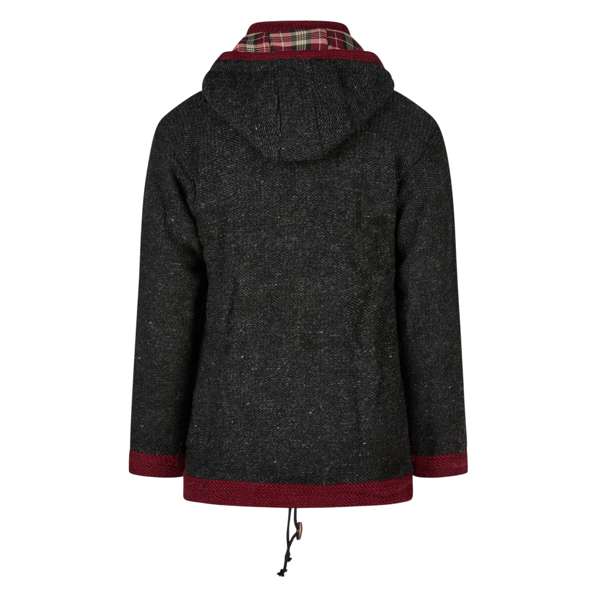 THC Strickjacke 839 Baumwollfutter anthrazit rot – Bild 3