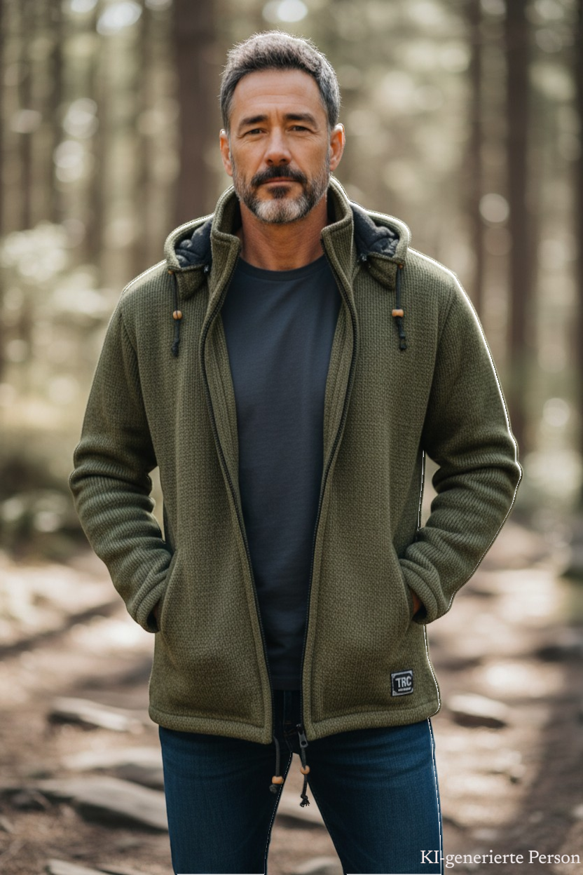 THC Schafwoll Strickjacke 857 KI-Generiert Model 1