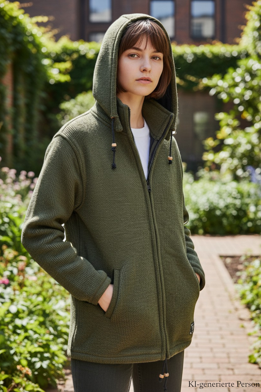 THC Schafwoll Strickjacke 857 KI-Generiert Model 2