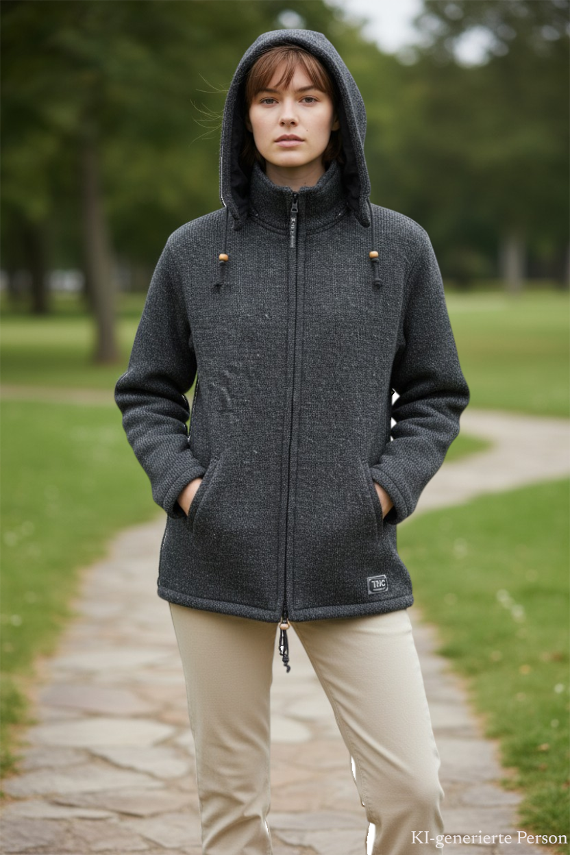 THC Schafwoll Strickjacke 859 KI-Generiert Model 1