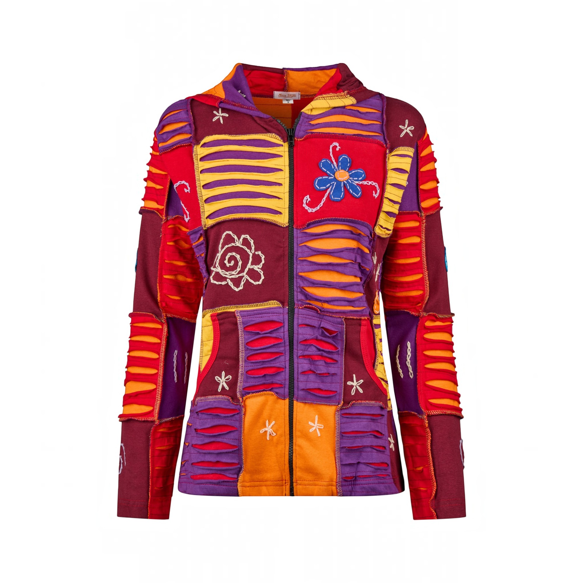 Baumwoll Patch Jacke Orange