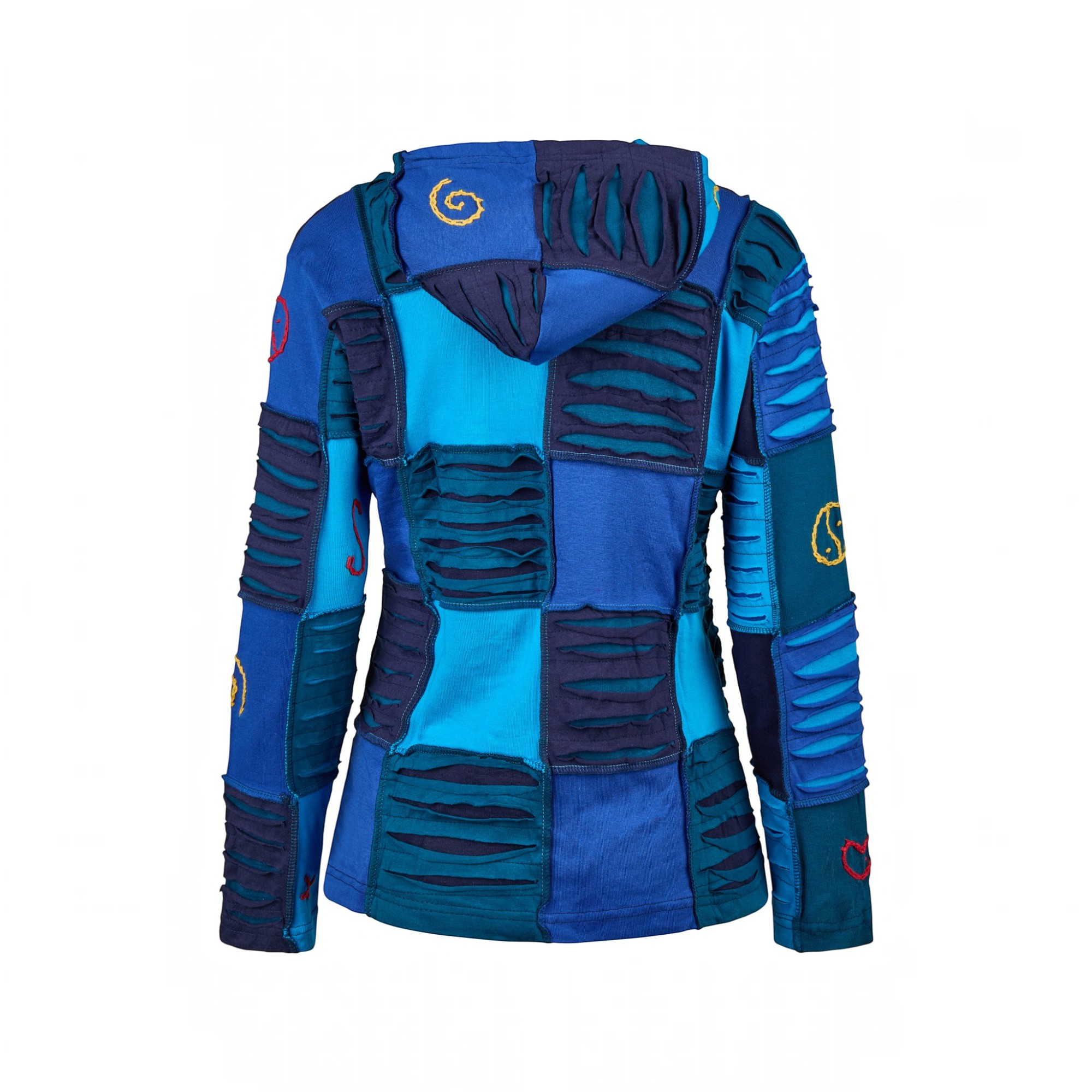 Baumwoll Patch Jacke Blau – Bild 3