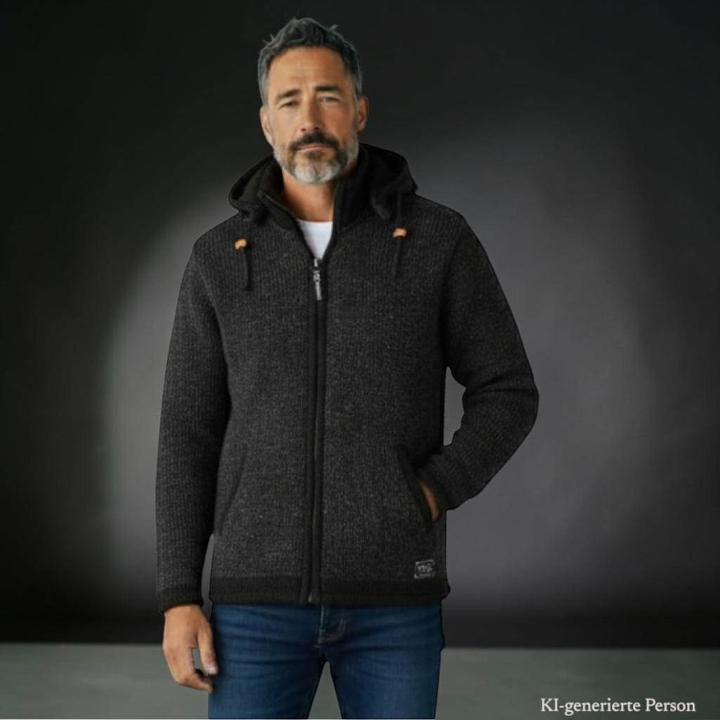 THC Schafwoll Strickjacke 810 KI-Generiert Model 1