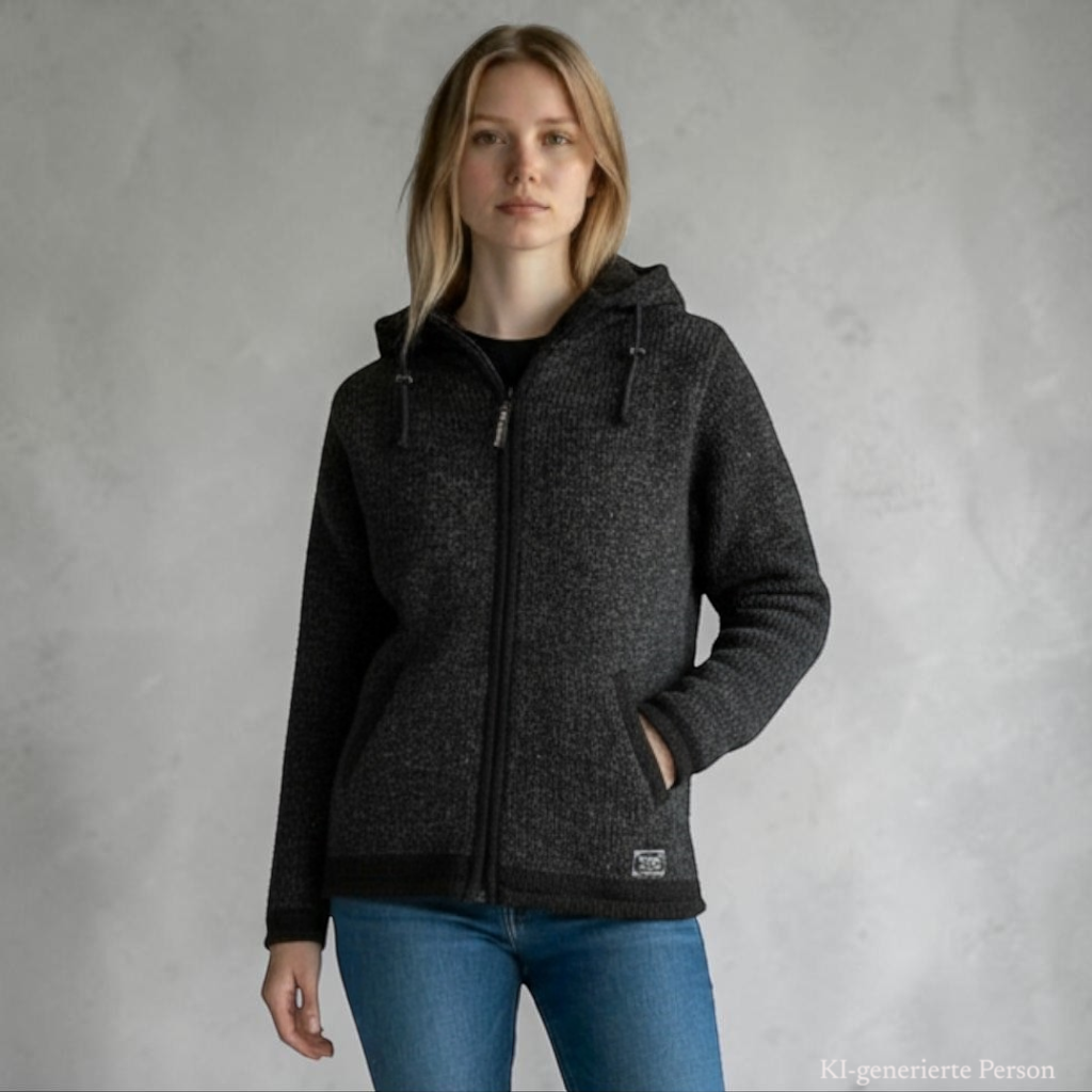 THC Schafwoll Strickjacke 810 KI-Generiert Model 2