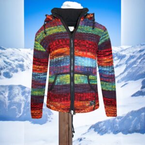 THC Schafwoll Strickjacke bunt 727 – Bild 6