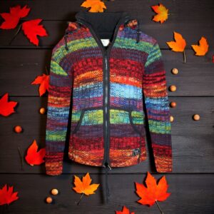 THC Schafwoll Strickjacke bunt 727 – Bild 7