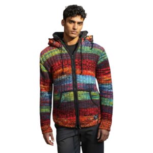 THC Schafwoll Strickjacke bunt 727 – Bild 4