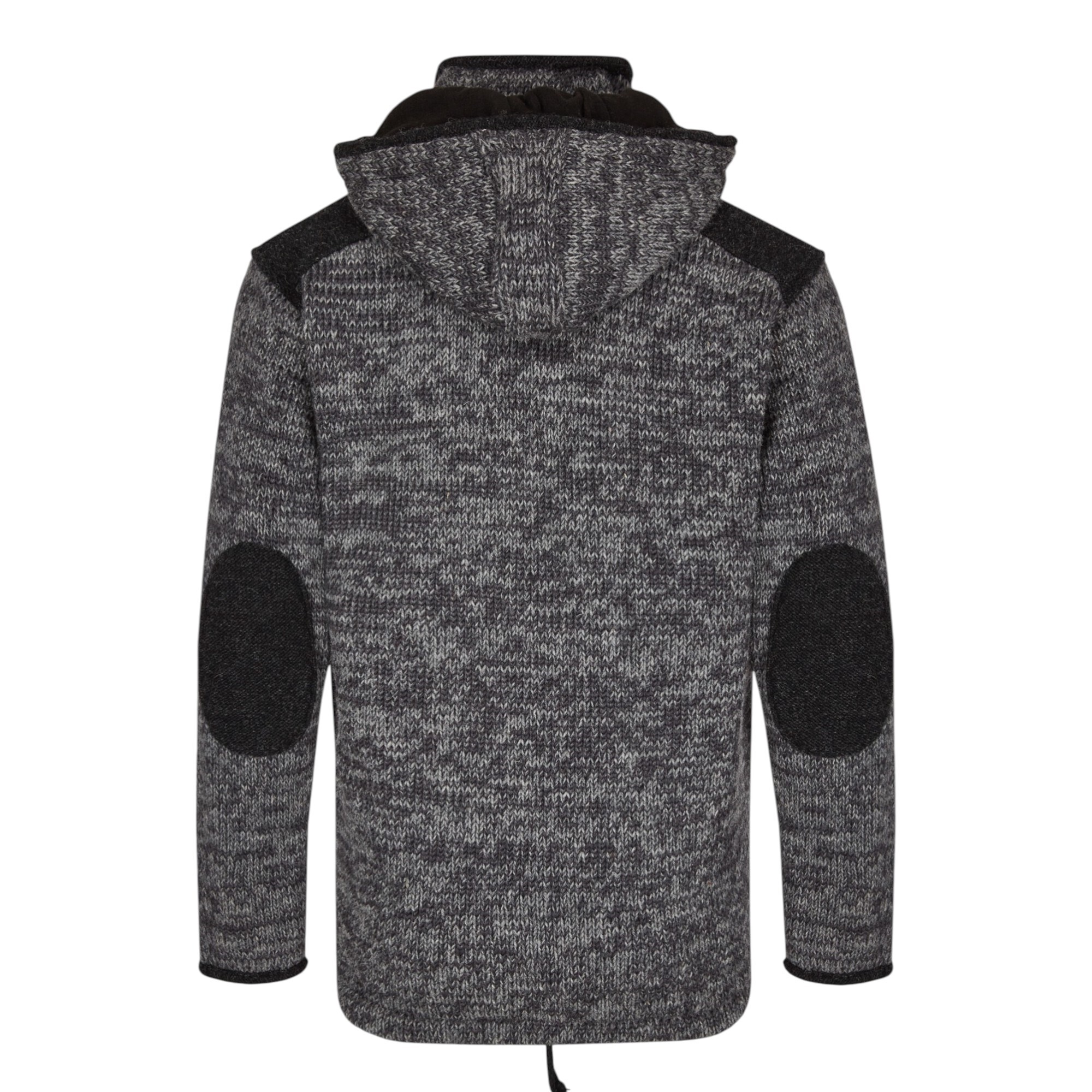 THC Schafwollstrickjacke anthrazit 809 hinten