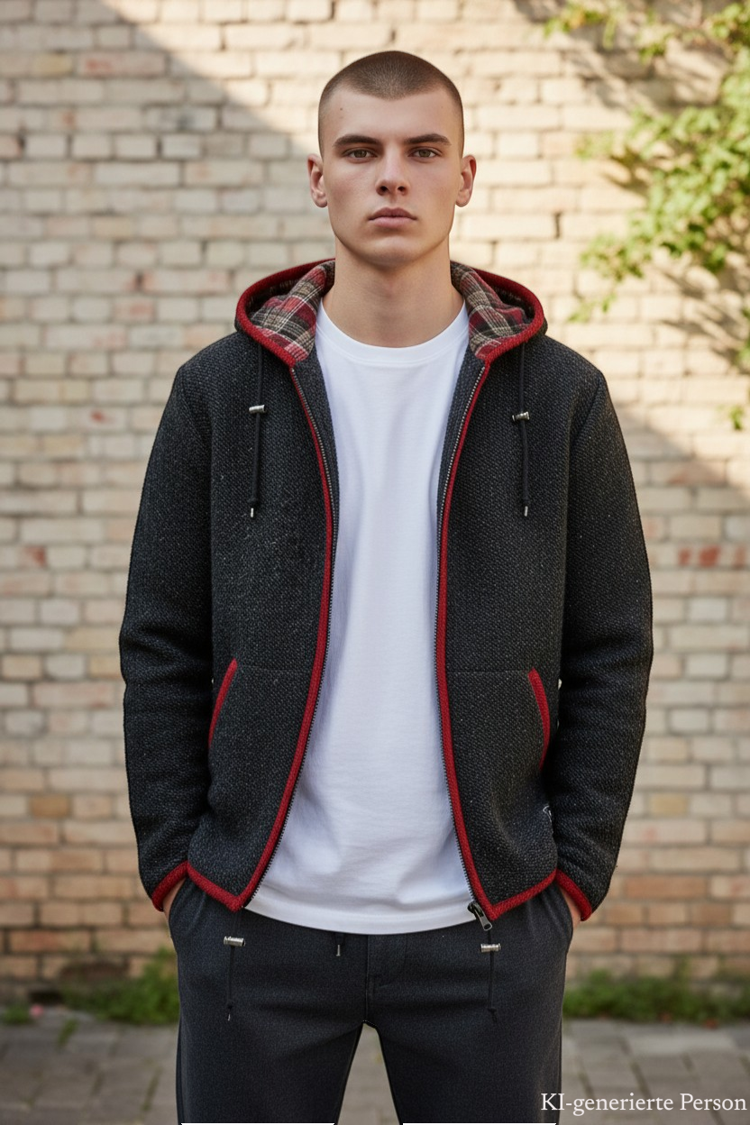 THC Schafwoll Strickjacke 839 KI-Generiert Model 2